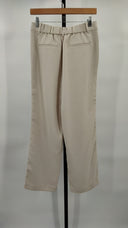 Quince Womens Stretch Crepe Pleated Wide Leg Pants - 28" Sand 6