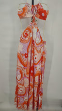 Cin Women Galaxy Maxi Dress Orange L