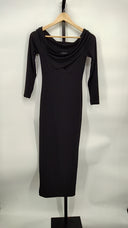 Allsaints Women's Delta Shimmer Dress Black Basic Sleeved 2