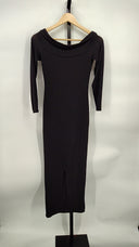 Allsaints Women's Delta Shimmer Dress Black Basic Sleeved 2
