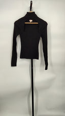 Camila Coelho Women Roscoe Sweater Sleeved Top Black S