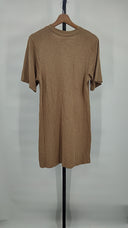 Cotton Citizen Women Tokyo Short Sleeve Mini Dress Tan S