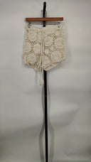 Tularosa Women Zephyr Floral Crochet Shorts White M