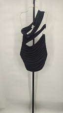 H:Ours Women Alaric Mini Dress Basic Sleeved Black L