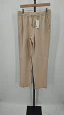 Quince Men's 100% European Linen Drawstring Beach Pants - 30" Driftwood M