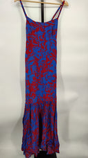 Madewell Women's Empire-Waist Tank Maxi Dress Exploded Red and Blue 2