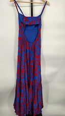 Madewell Women's Empire-Waist Tank Maxi Dress Exploded Red and Blue 2