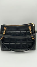 Michael Kors Womens Medium Chain Shldr Tote Black Bags