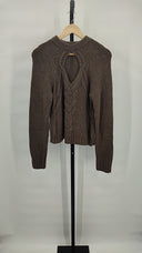 Lovers And Friends Women Emory Keyhole Cable Pullover Brown L