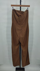 St. Agni Women Tailored Wool Jumpsuit Brown M