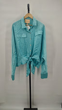 Bubish Women Celeste Shirt Blouse Sleeved Top Blue M