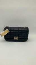 Michael Kors Womens Large Conv Chain Shoulder Black Bags