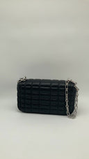 Michael Kors Womens Large Conv Chain Shoulder Black Bags