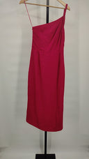 Amur Women Deena One Shoulder Dress Basic Sleeved Pink 8