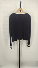 525 Women Varsity Cardigan Sleeved Top Black M
