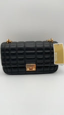 Michael Kors Womens Large Conv Chain Shoulder Black Bags