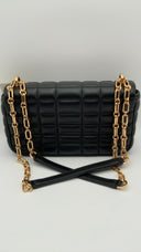 Michael Kors Womens Large Conv Chain Shoulder Black Bags
