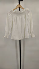 Tuckernuck Women White Off The Shoulder Marguerite Blouse S