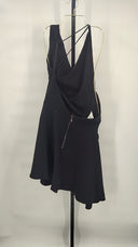 Maticevski Women Dossier Asymmetric Draped Cutout Crepe Mini Dress Black 14