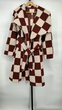 Hutch Women Oversized Collar Juni Wrap Coat Outerwear Brown M