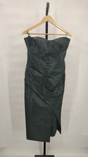 Bardot Women Kai Faux Leather Midi Dress Green 10