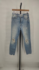 Mother Women The Super Stunner Ankle In Say Amen, Again! Jeans Blue 28