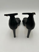 Michael Kors Womens Hutton Leather Sandal Black Shoes 8.5