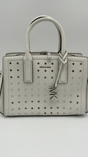 Michael Kors Womens Sm Satchel Optic White Bags