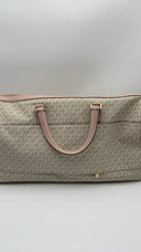 Michael Kors Womens XL Weekender Vanilla/Soft Pink Bags