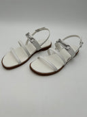 Michael Kors Womens Carson Leather Sandal White Shoes 6.5
