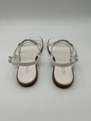 Michael Kors Womens Carson Leather Sandal White Shoes 6.5