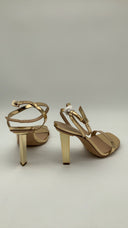 Michael Kors Womens Halle Sandal Pale Gold Shoes 8.5