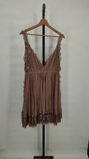 Free People Women's Marilyn Dress Mocha Basic Sleeved M