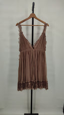 Free People Women's Marilyn Dress Mocha Basic Sleeved M