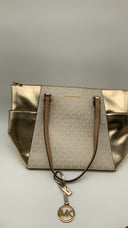 Michael Kors Womens Large Tz Tote Pale Gold Bags