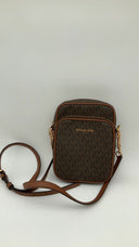 Michael Kors Womens Medium North South Chain Crossbody Brown Bags