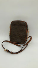 Michael Kors Womens Medium North South Chain Crossbody Brown Bags