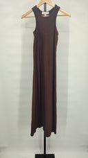 Pixie Market Women Delilah Cotton Ribbed Tank Dress Brown M
