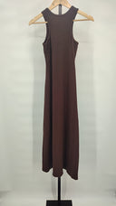 Pixie Market Women Delilah Cotton Ribbed Tank Dress Brown M