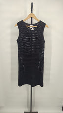 Madeleine Thompson Crochet-Knit Wool And Cashmere-Blend Mini Dress Black M