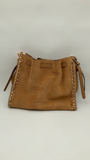 Michael Kors Womens Large Blt Ch Inly Shldr Camel Bags