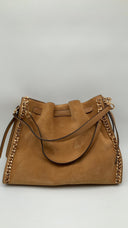 Michael Kors Womens Large Blt Ch Inly Shldr Camel Bags