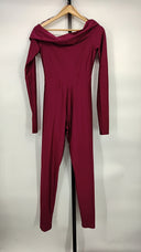 The Andamane Women Kendall Off-Shoulder Jumpsuit Sleeved Red L
