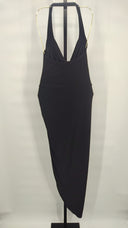 Norma Kamali Women X Revolve V Neck Rectangle Gown Black M