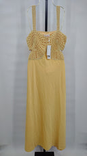 Simkhai Women Roberta Fossil Crochet Maxi Dress Yellow 10
