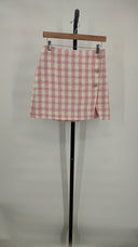 Self-Portrait Women's Check Boucle Mini Skirt In Pink Basic US 6 /UK 10