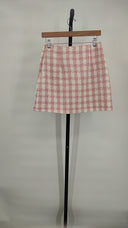 Self-Portrait Women's Check Boucle Mini Skirt In Pink Basic US 6 /UK 10