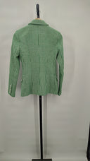 L'Agence Women Kenzie Double-Breasted Blazer Suit Jacket Green 2