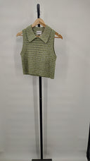 Matthew Bruch Women Collared Tank Top Green XS