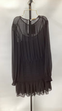 Michael Kors Womens Ls Smock Mini Dress Black Basic Sleeved S